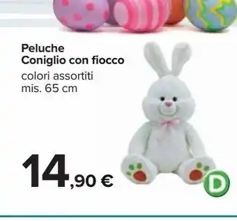 Peluche coniglio con fiocco
