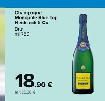 Carrefour Iper Champagne monopole blue top heidsieck & co offerta