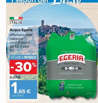 Carrefour Iper Acqua egeria offerta