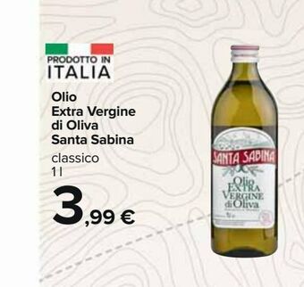 Carrefour Iper Olio extra vergine di oliva santa sabina offerta