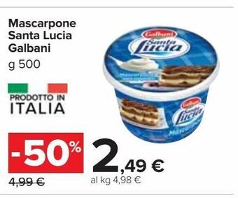 Carrefour Iper Mascarpone santa lucia galbani offerta