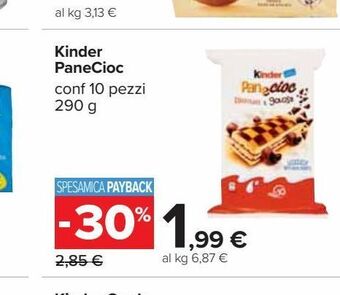 Carrefour Iper Kinder panecioc offerta