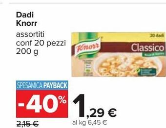 Carrefour Iper Dadi knorr offerta