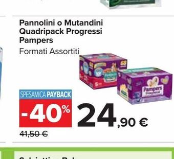 Carrefour Iper Pannolini o mutandini quadripack progressi pampers offerta