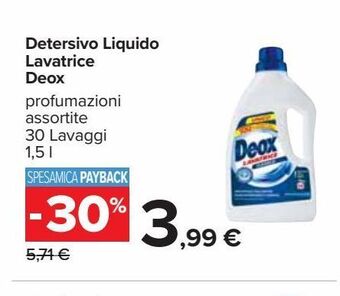 Carrefour Iper Detersivo liquido lavatrice deox offerta