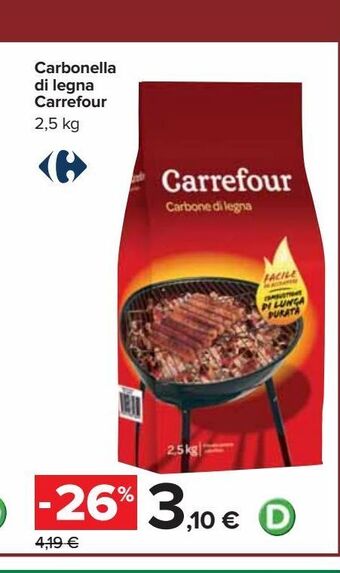Carrefour Iper Carbonella di legna carrefour offerta