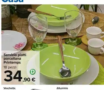 Carrefour Iper Servizio piatti porcellana printemps offerta