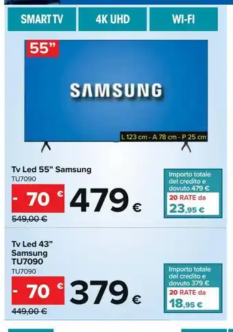 Carrefour Iper Tv led 43'' samsung offerta