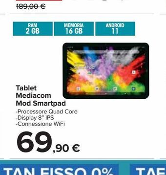 Carrefour Iper Tablet mediacom mod smartpad offerta