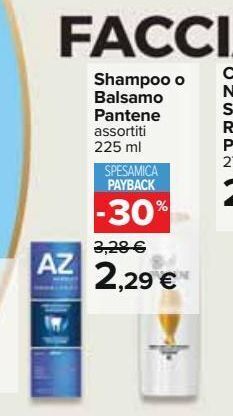 Carrefour Iper Shampoo o balsamo pantene offerta
