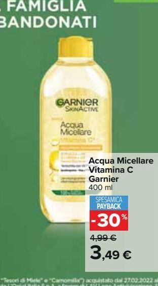 Acqua micellare vitamina c garnier