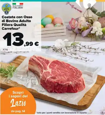 Carrefour Market Costata con osso di bovino adulto carrefour offerta
