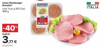 Carrefour Market Linea hamburger amadori offerta
