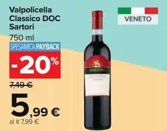 Carrefour Market Valpolicella classico sartori offerta