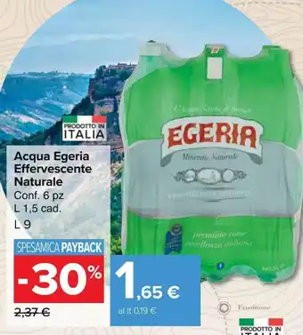 Carrefour Market Acqua egeria offerta