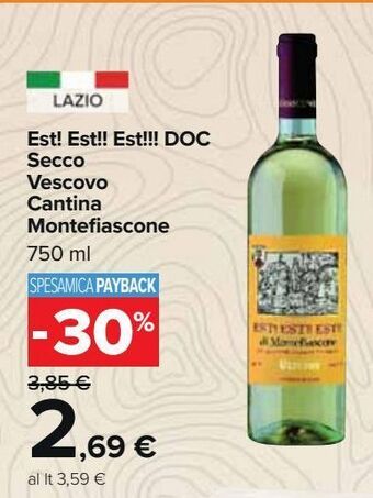 Carrefour Market Est! est!! est!!! doc secco vescovo cantina montefiascone offerta