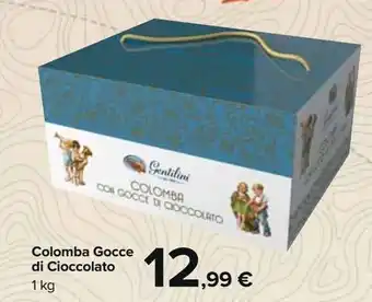 Carrefour Market Colomba gocce di cioccolato gentilini offerta