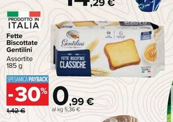 Carrefour Market Fette biscottate gentilini offerta