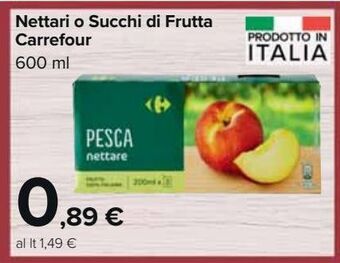 Carrefour Market Nettari o succhi di frutta carrefour offerta