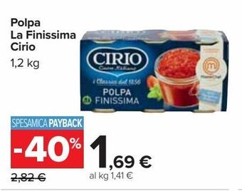 Carrefour Market Polpa la finissima cirio offerta