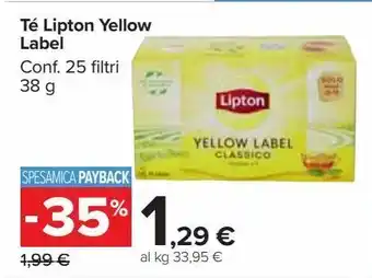 Té lipton yellow label