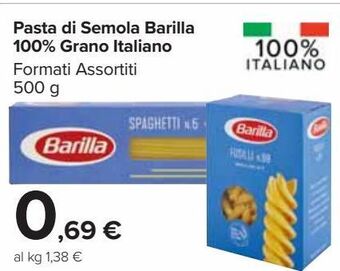 Carrefour Market Pasta di semola barilla offerta