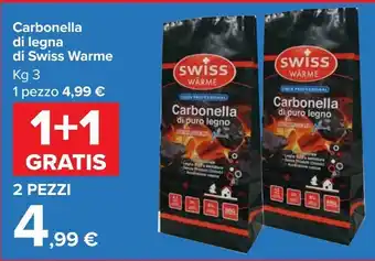 Carrefour Market Carbonella di legna di swiss warme offerta