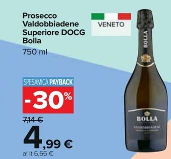 Carrefour Iper Prosecco valdobbiadene superiore docg bolla offerta