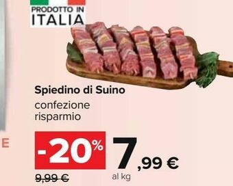 Carrefour Iper Spiedini di suino offerta