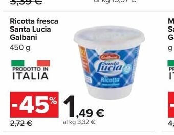 Carrefour Iper Ricotta santa lucia galbani offerta