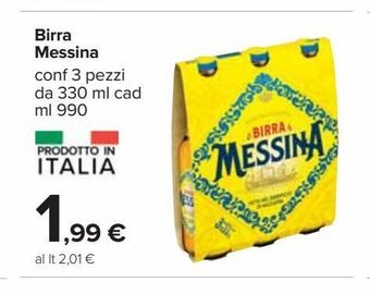 Carrefour Iper Birra messina offerta
