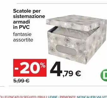 Scatole per sisitemare armadi in pvc