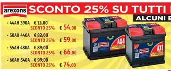 Carrefour Iper Batteria auto arexons offerta