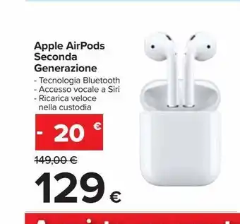 Airpods secona generazione apple