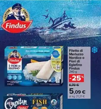 Carrefour Iper Filetti di merluzzo nordico o fiopri di eglefino findus offerta