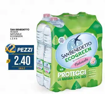SeBón Supermercati Acqua naturale ecogreen san benedetto l 2 x6 - 2 pezzi offerta