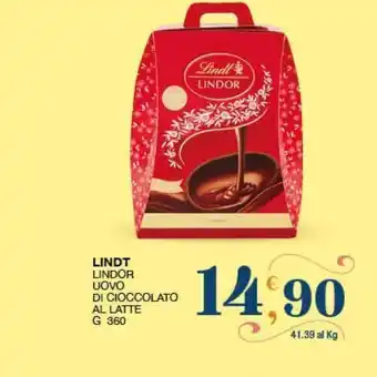 SeBón Supermercati Uova di cioccolato al latte lindt lindor g 360 offerta