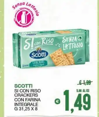 SeBón Supermercati Si con riso cracker con farina integrale scotti g 31.25 x8 offerta