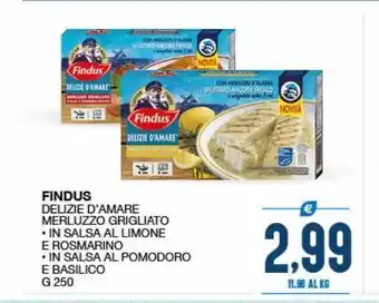 SeBón Supermercati Delizie d'amare merluzzo grigliato g 250 findus offerta