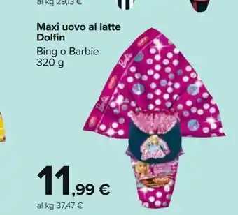 Carrefour Iper Maxi uova al latte o dolfin offerta