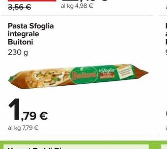 Carrefour Iper Pasta sfoglia integrale buitoni offerta