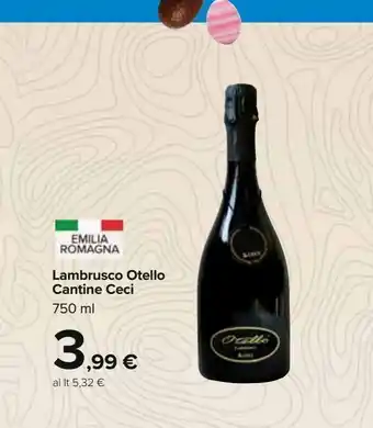 Carrefour Iper Lambrusco otello cantine ceci offerta