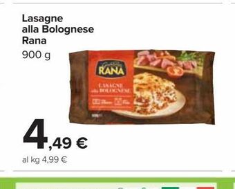 Carrefour Iper Lasagne alla bolognese rana offerta