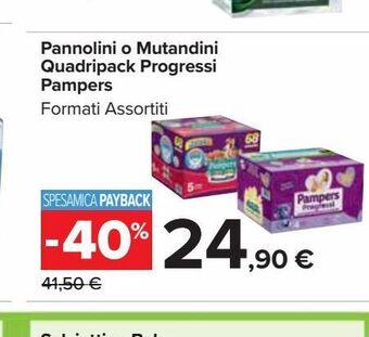 Carrefour Iper Pannolini o mutandini quadripack progressi pampers offerta