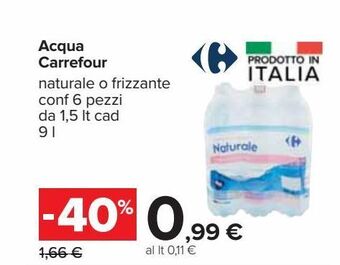Carrefour Iper Acqua carrefour offerta
