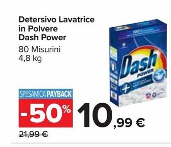 Carrefour Iper Detersivo lavatrice in polvere dash power offerta