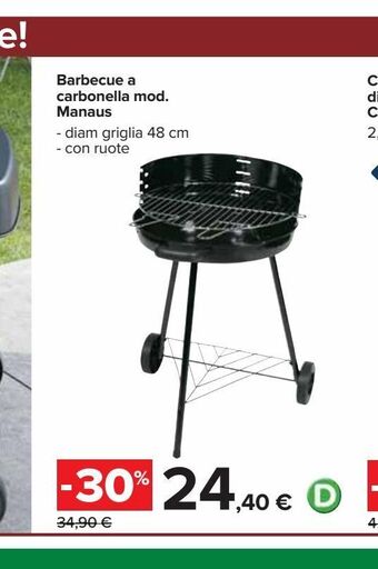 Carrefour Iper Barbecue a carbonella mod manaus offerta