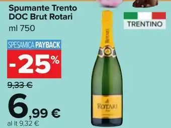Carrefour Market Spumante trento doc brut rotari offerta