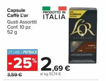 Carrefour Market Capsule caffè l'or offerta