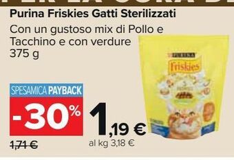 Carrefour Market Purina friskies gatti sterilizzati offerta